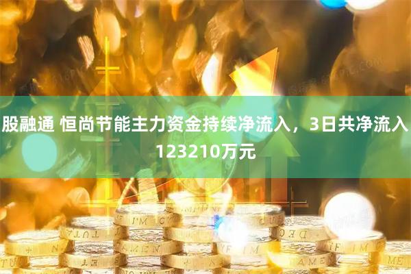 股融通 恒尚节能主力资金持续净流入，3日共净流入123210万元